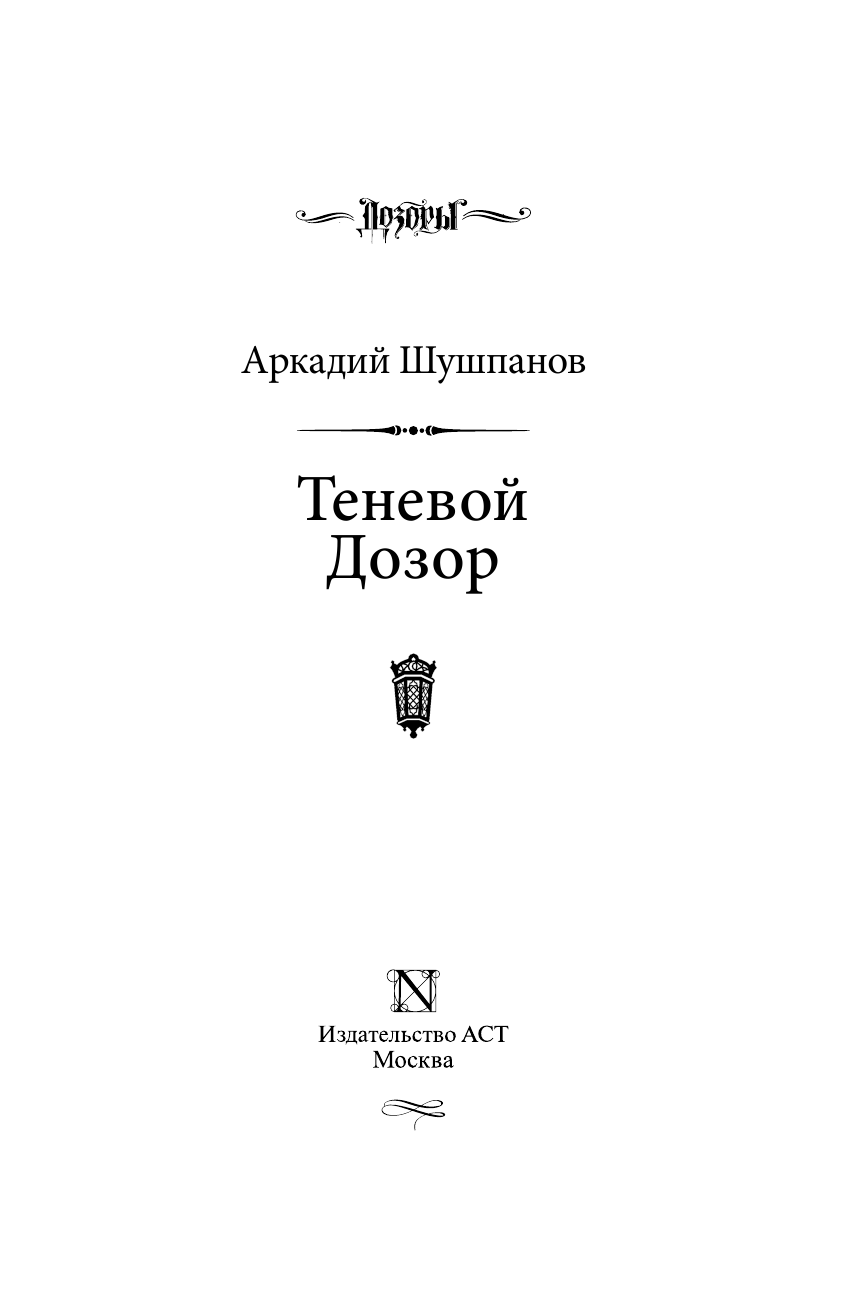 Шушпанов Аркадий Николаевич Теневой Дозор - страница 4