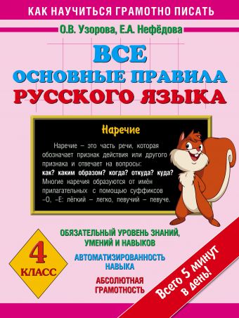 Все основные правила русского языка. 4 класс