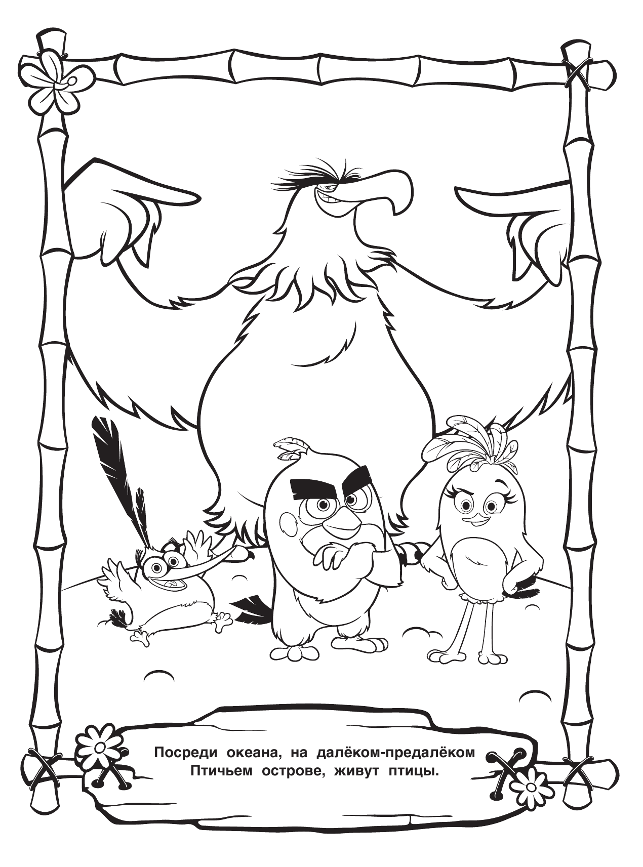  Angry Birds. Раскраска (оранжевая) - страница 2