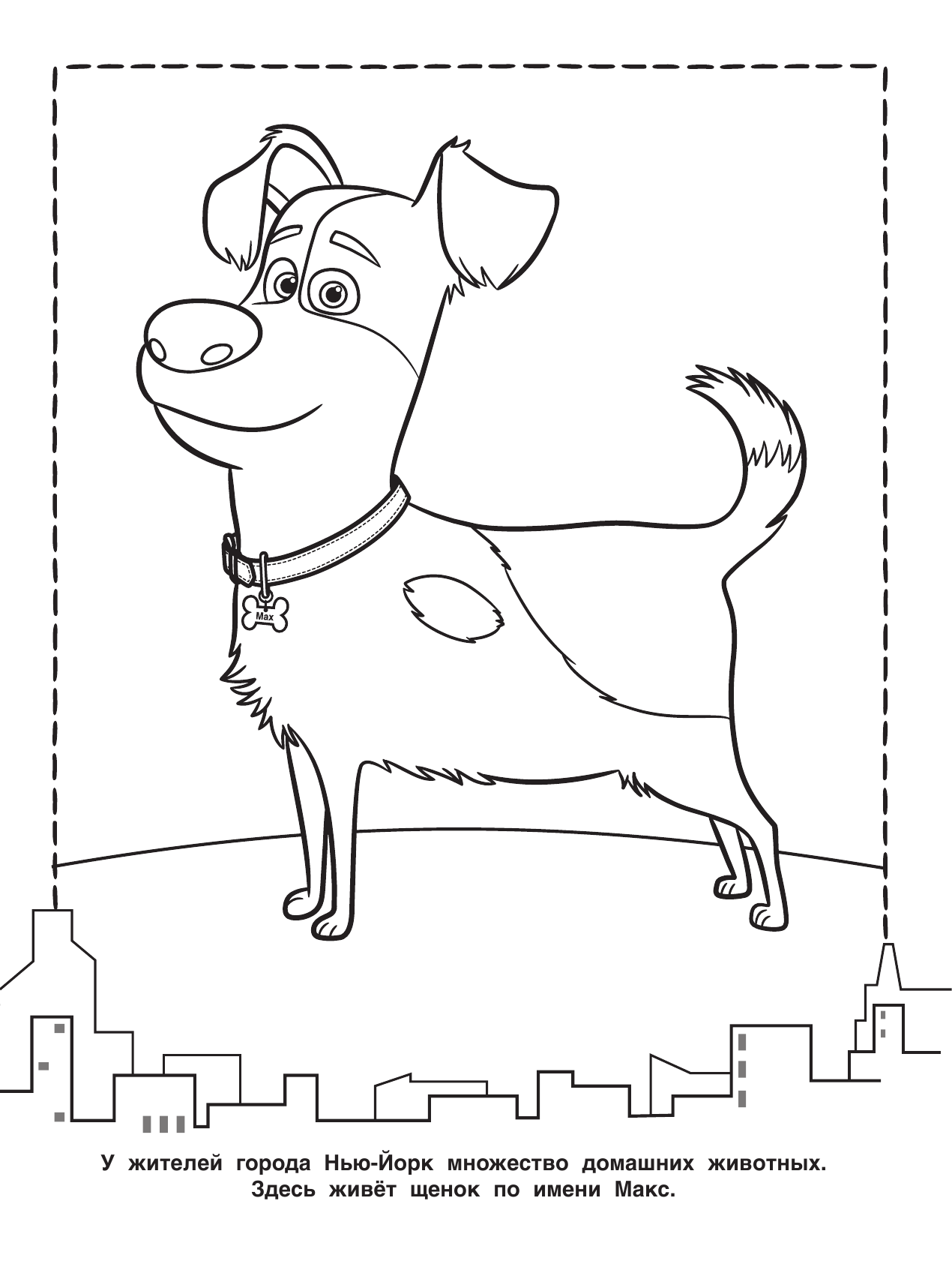  Тайная жизнь домашних животных. Раскраска (оранжевая) - страница 2