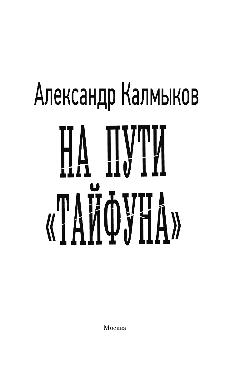 Калмыков Александр Владимирович На пути Тайфуна - страница 4