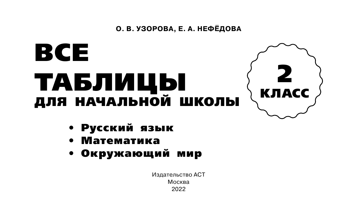 Узорова Ольга Васильевна, Нефедова Елена Алексеевна Все таблицы для 2 класса. Русский язык. Математика. Окружающий мир - страница 2