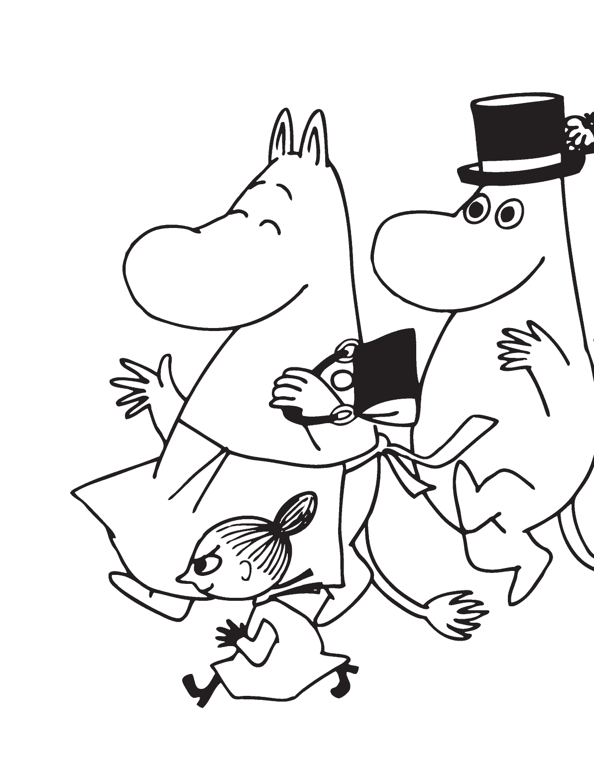  Раскрась муми-троллей. Праздник - страница 3