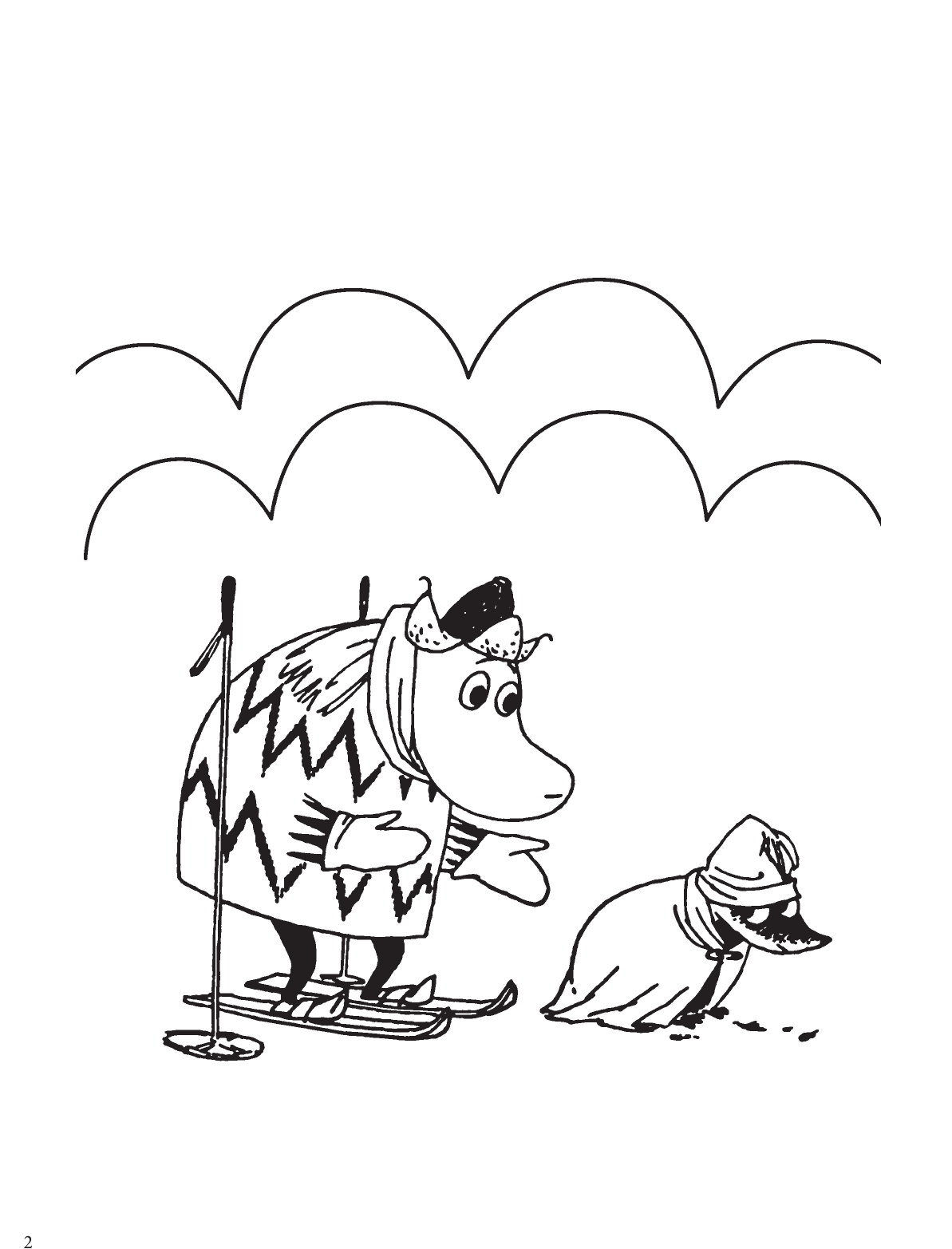  Раскрась муми-троллей. Спорт - страница 3