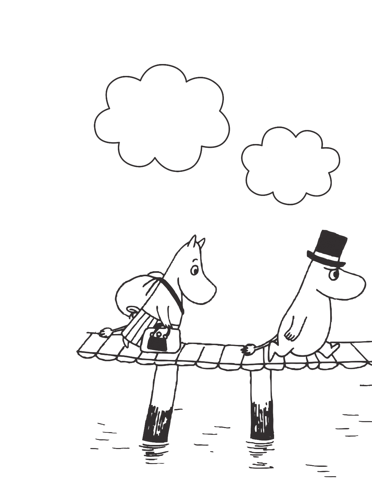  Раскрась муми-троллей. Прогулка - страница 3