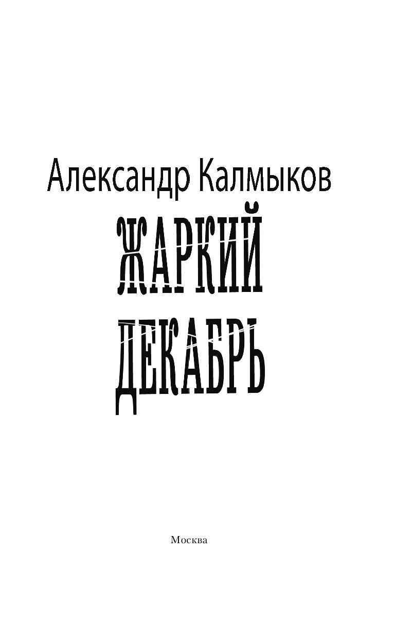 Калмыков Александр Владимирович Жаркий декабрь - страница 4