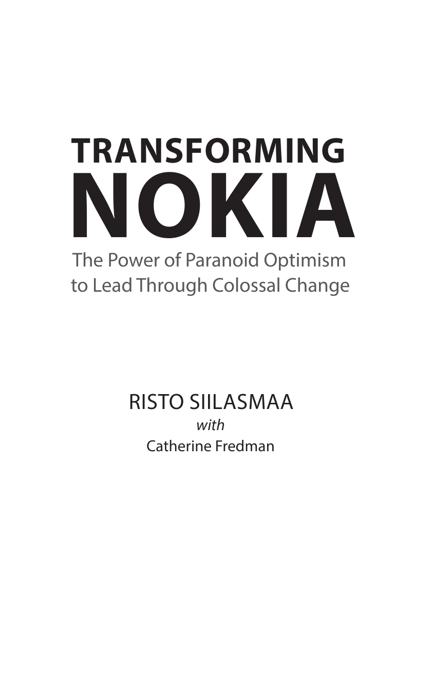 Сийласмаа Ристо Нокиа. Стратегии выживания - страница 4
