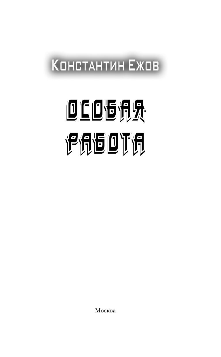 Ежов Константин Владимирович Особая работа - страница 4