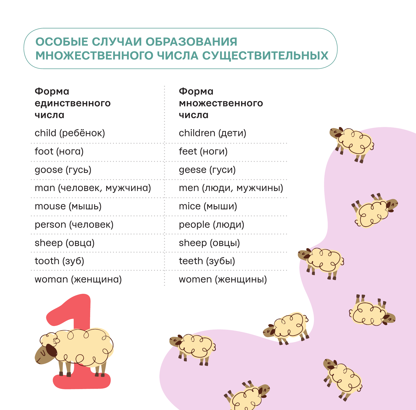  Все правила английского языка для начинающих под одной обложкой. Плакат-самоучитель - страница 3
