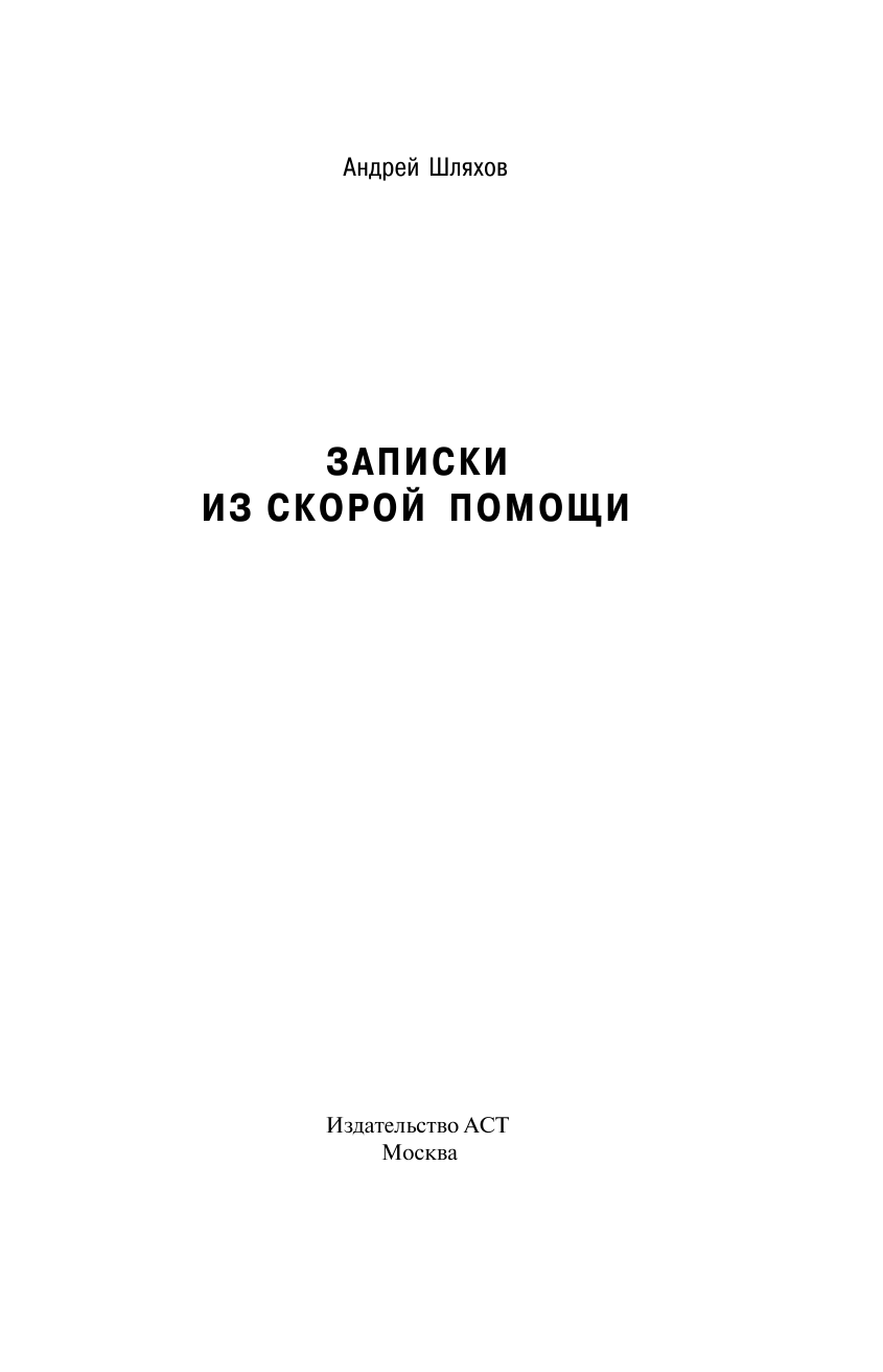 Шляхов Андрей Левонович Записки из скорой помощи - страница 2