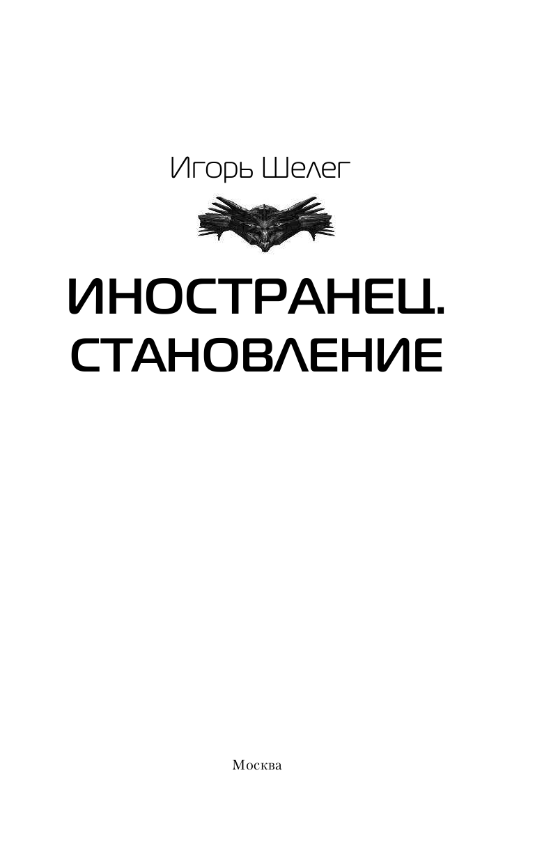 Шелег Игорь Витальевич Иностранец. Становление - страница 4