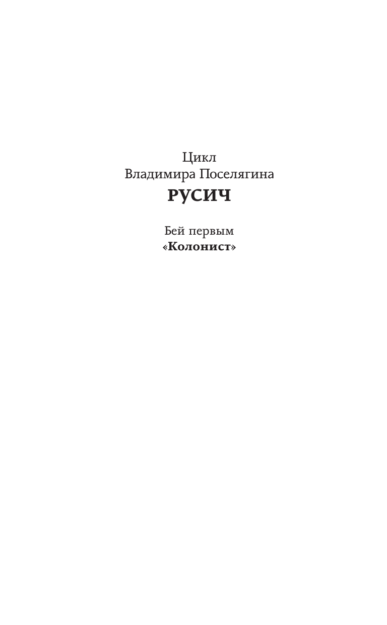Поселягин Владимир Геннадьевич Колонист - страница 3