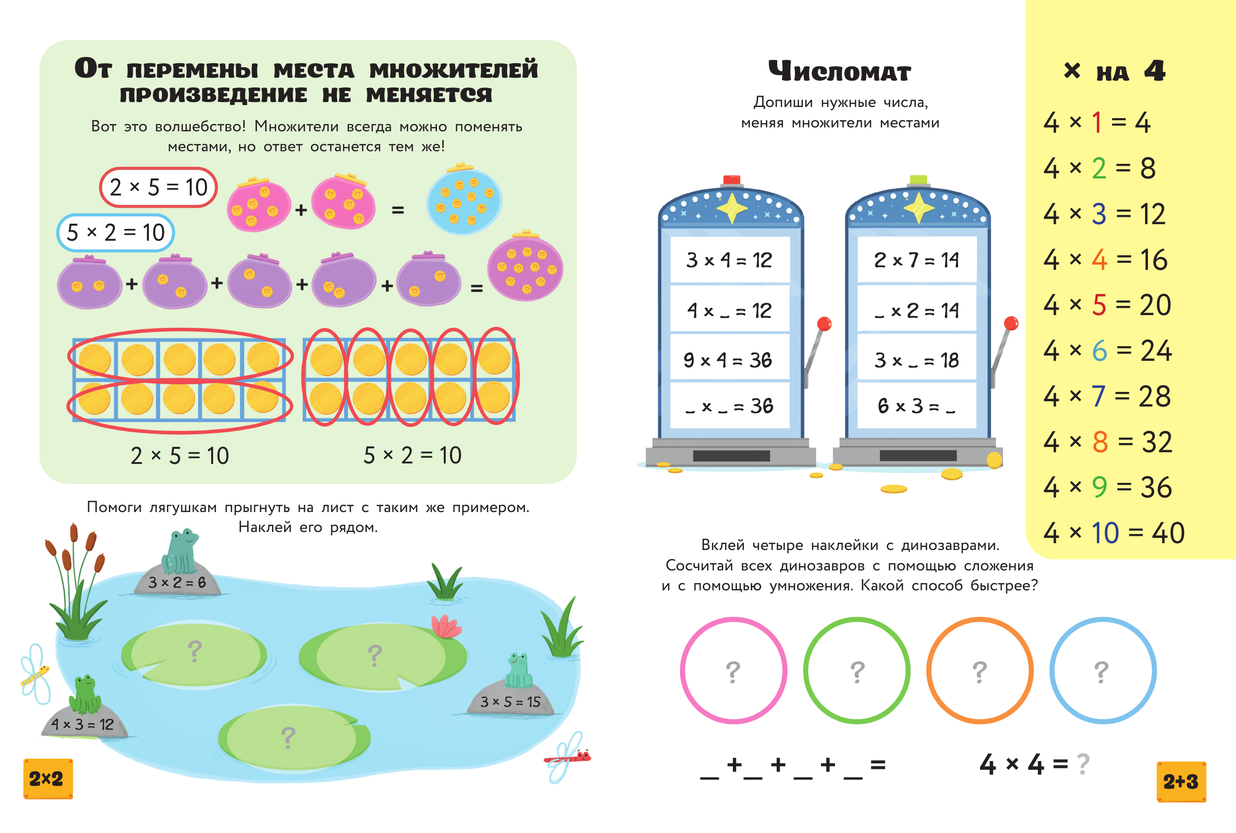  Интерактивная таблица умножения с наклейками - страница 1