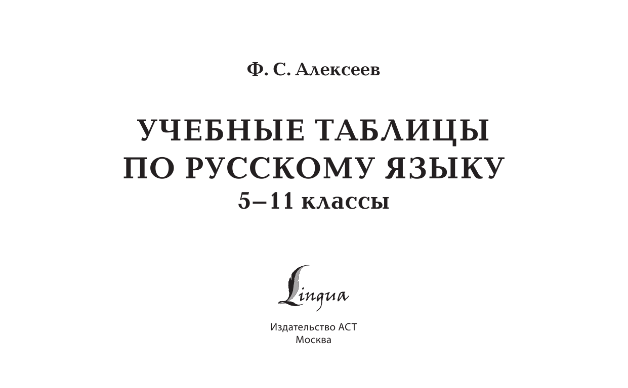 Алексеев Филипп Сергеевич Учебные таблицы по русскому языку. 5-11 классы - страница 2