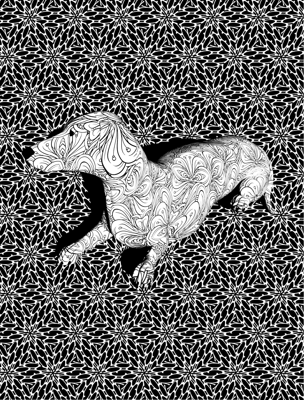  Котики, собачки и другие шерстяные. Раскрась волшебный мир забавных зверушек! - страница 4