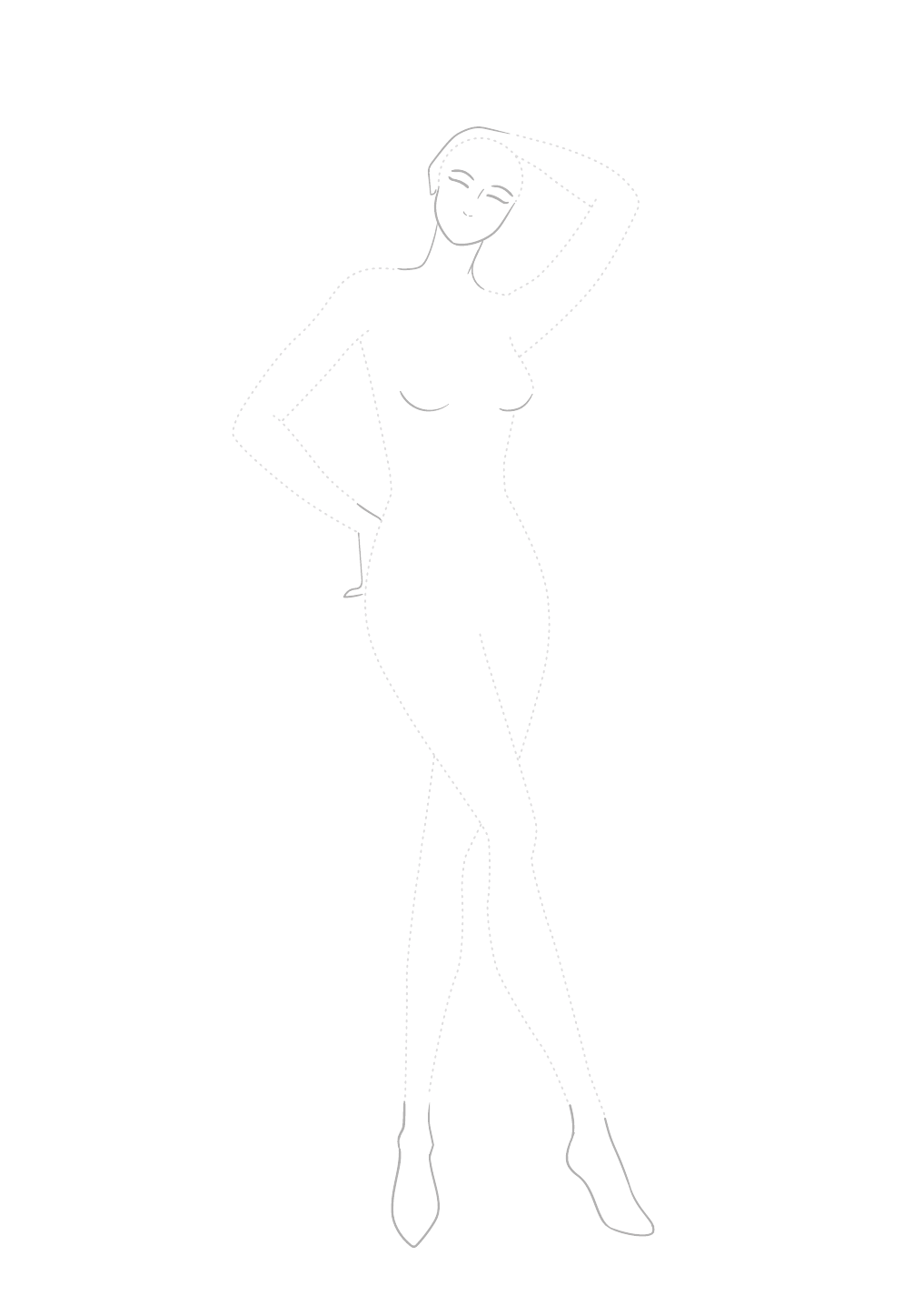  Фэшн-дизайн. Шаблоны фигур для дизайна одежды - страница 3