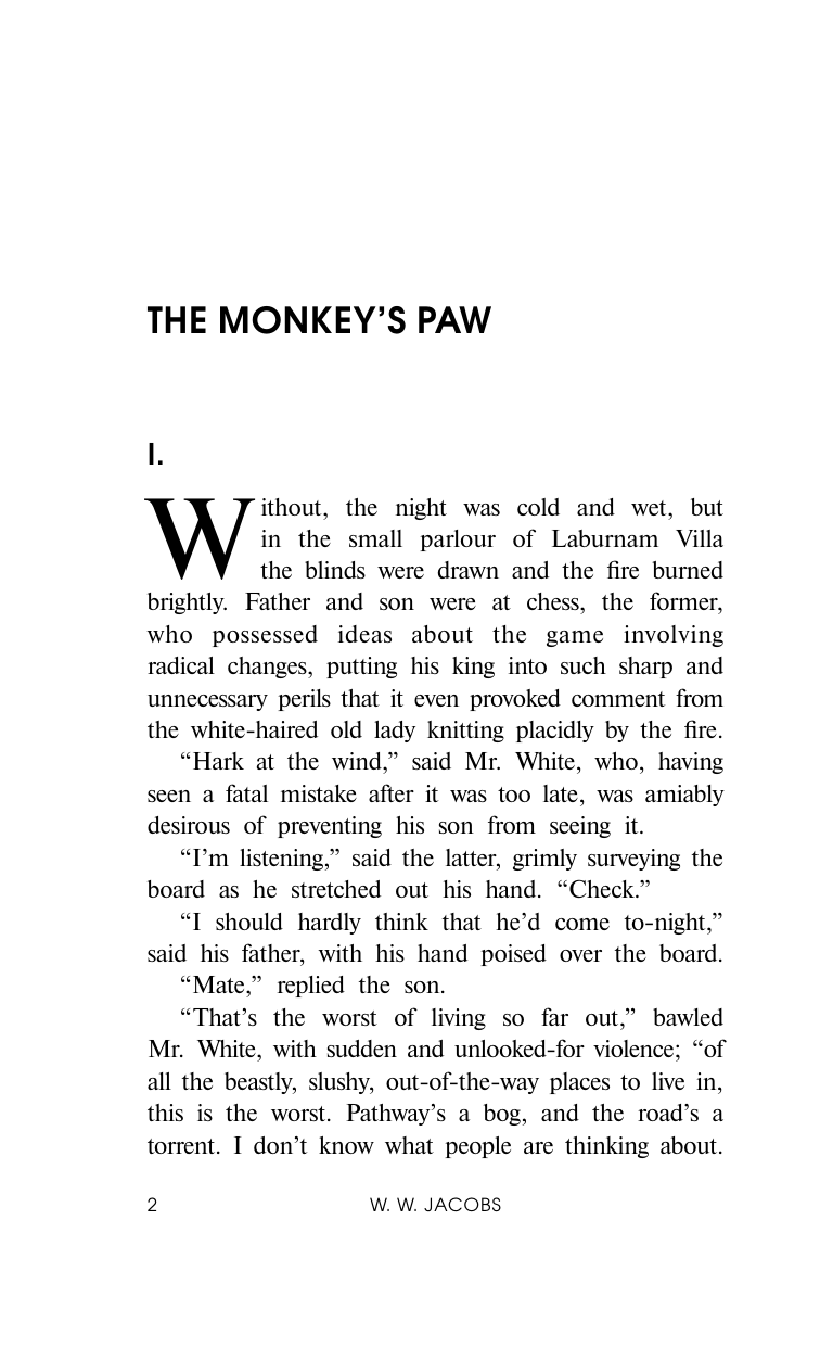 Джейкобс Уильям Уаймарк The Monkey's Paw - страница 2