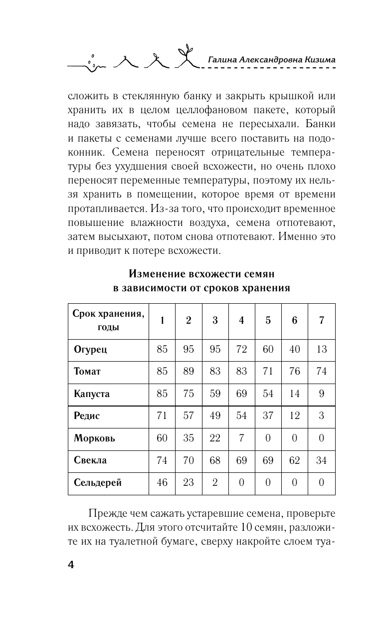 Кизима Галина Александровна Рассада для начинающих. Первые шаги к богатому урожаю - страница 4