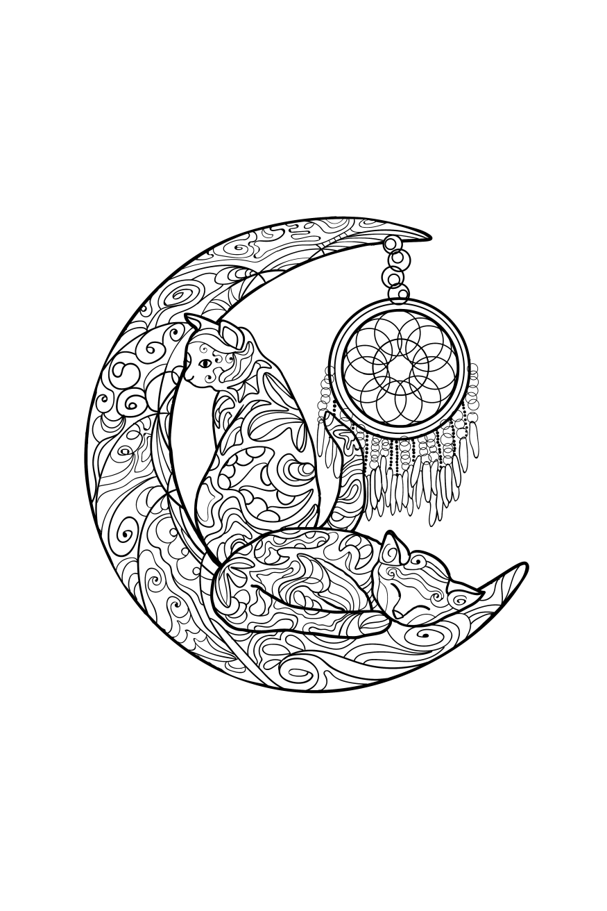 Лебедев Денис Артемьевич Котики в волшебном саду. Раскраска антистресс - страница 4