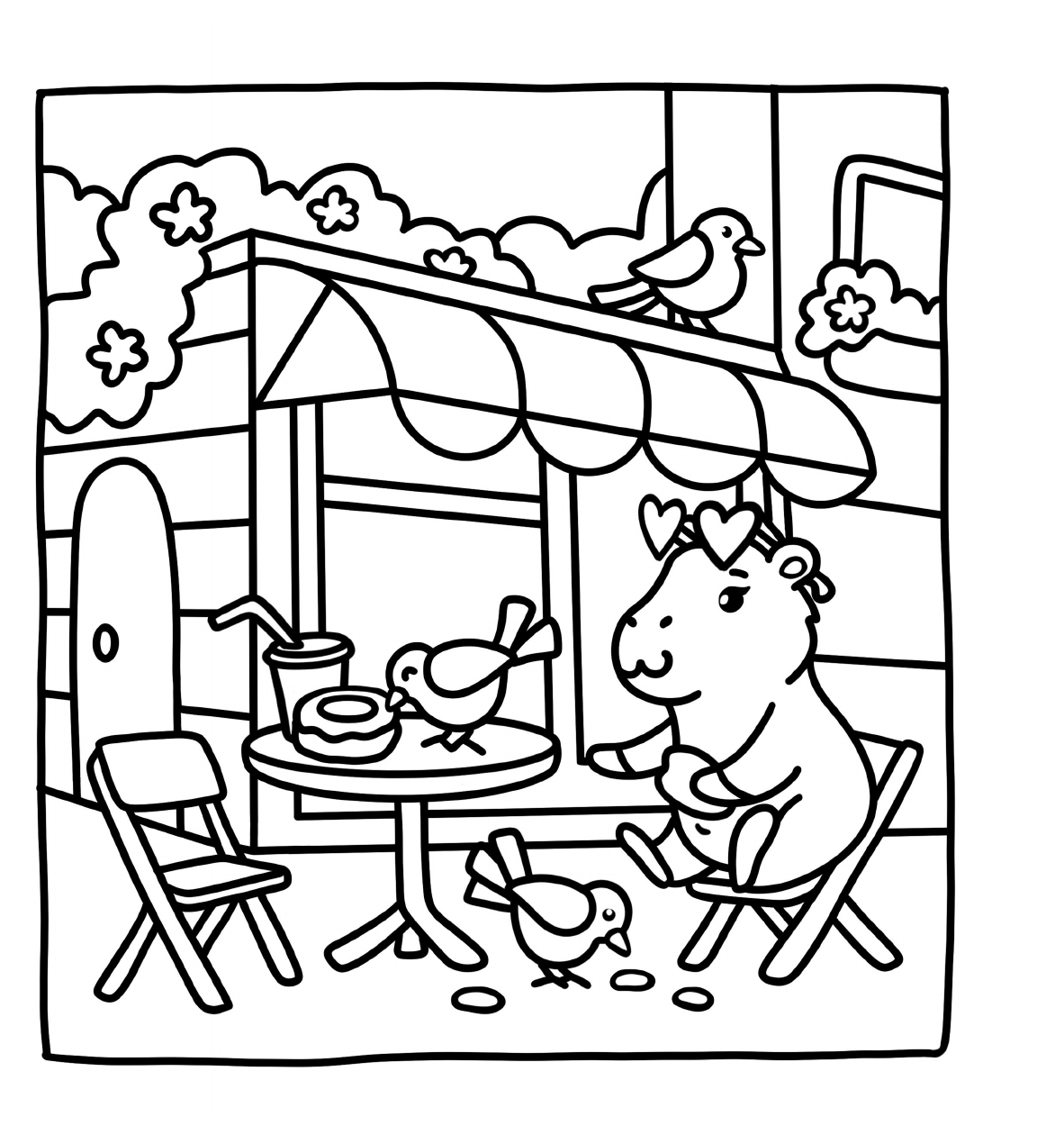  Сидим с бобром кофе пьем. Антистресс-раскраска - страница 4