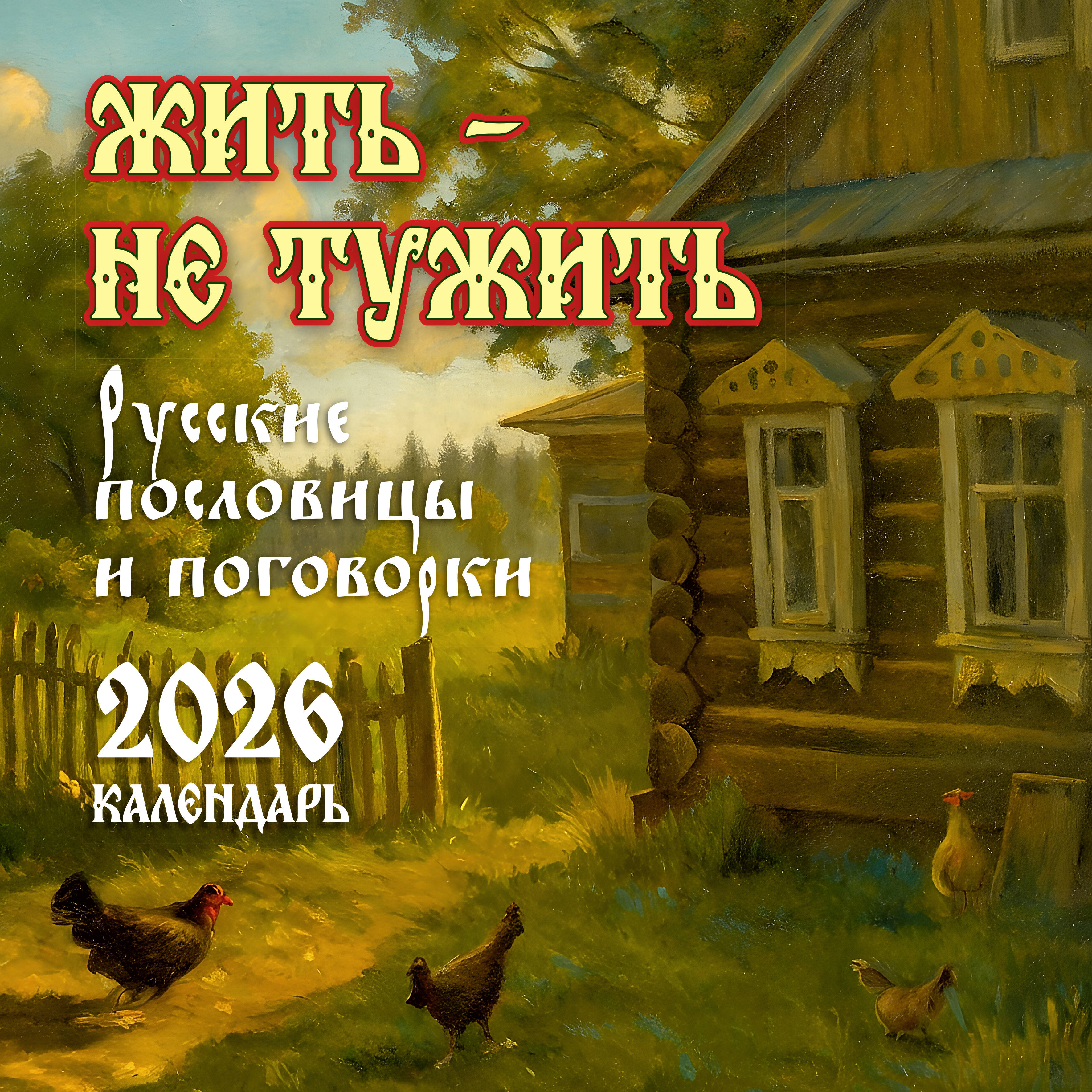 Жить — не тужить. Русские пословицы и поговорки. Календарь 2026 - страница 0