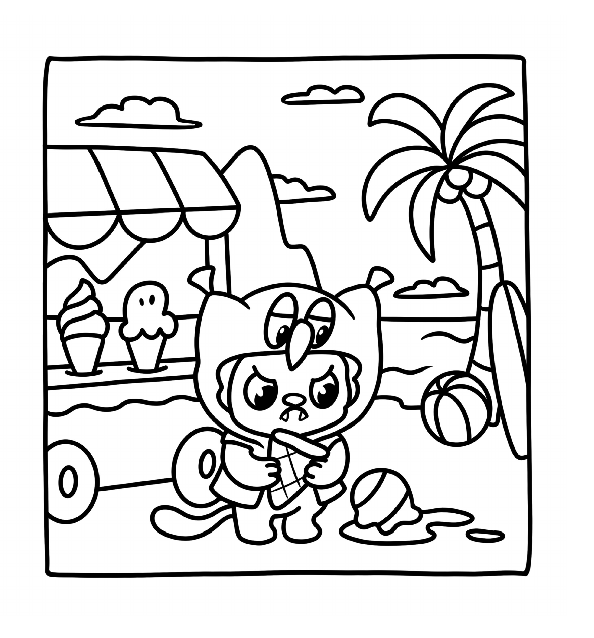  Раскраска для мамкиных модников в стиле лабубу - страница 2