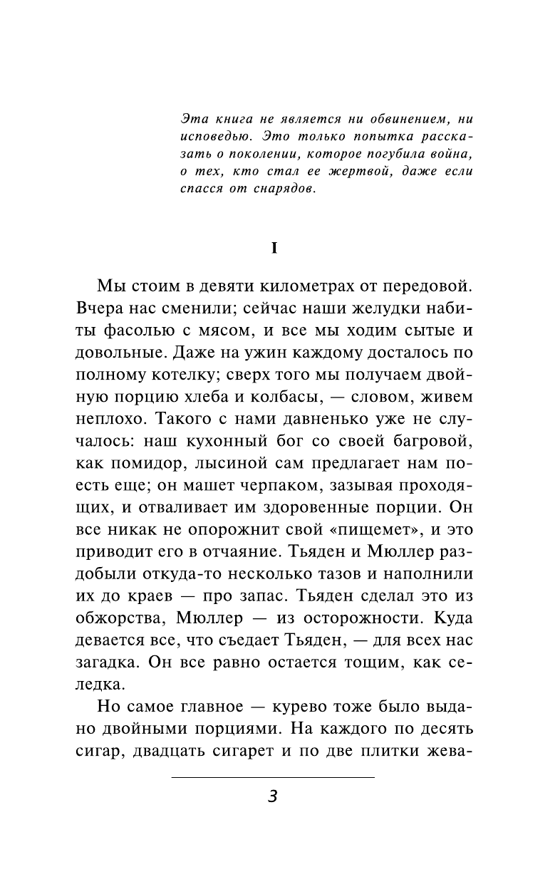 Ремарк Эрих Мария На Западном фронте без перемен - страница 3