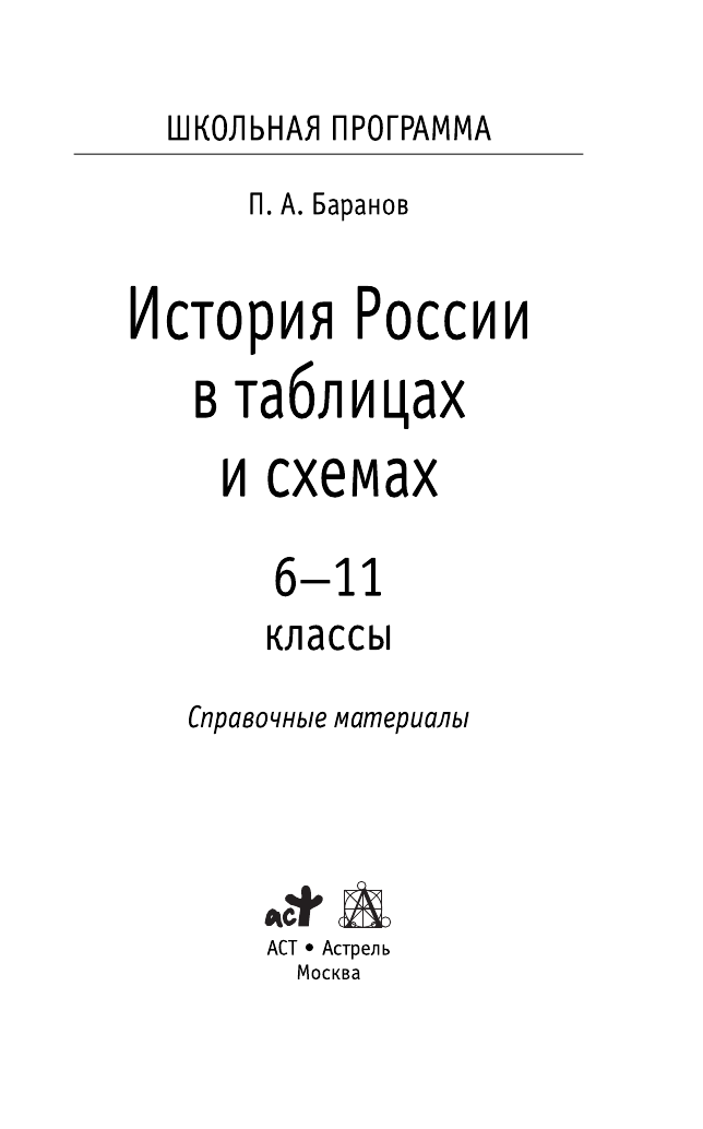 Баранов Петр Анатольевич ЕГЭ История России в таблицах. 6-11 классы - страница 2