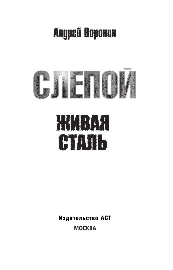Воронин А. Н. Слепой. Живая сталь - страница 2