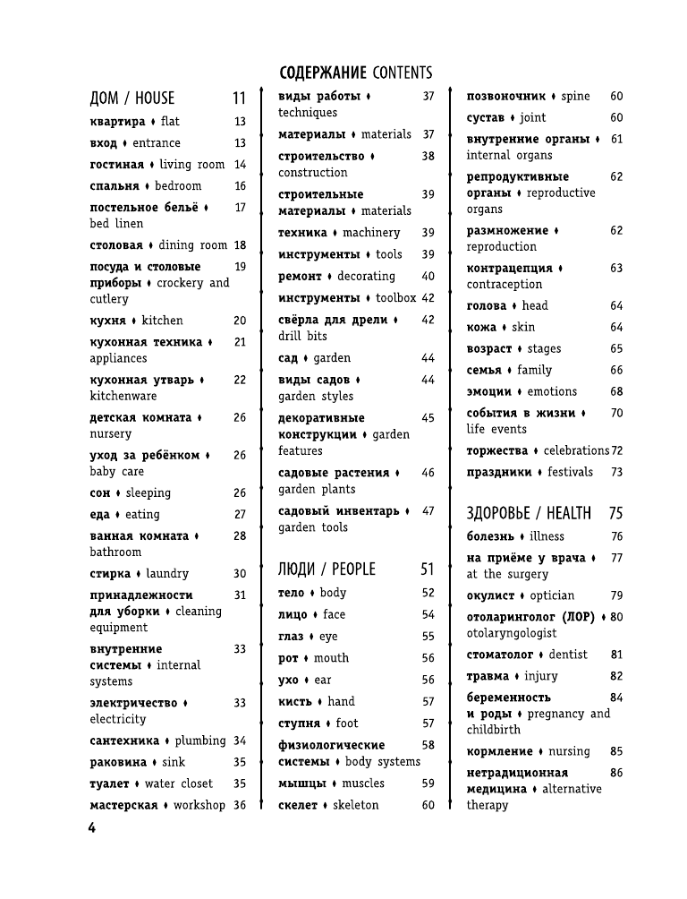 Бодрова Елена Геннадьевна Англо-русский визуальный словарь - страница 4