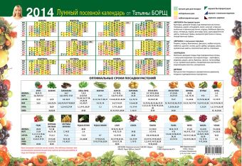2014 Лунный посевной календарь от Татьяны Борщ