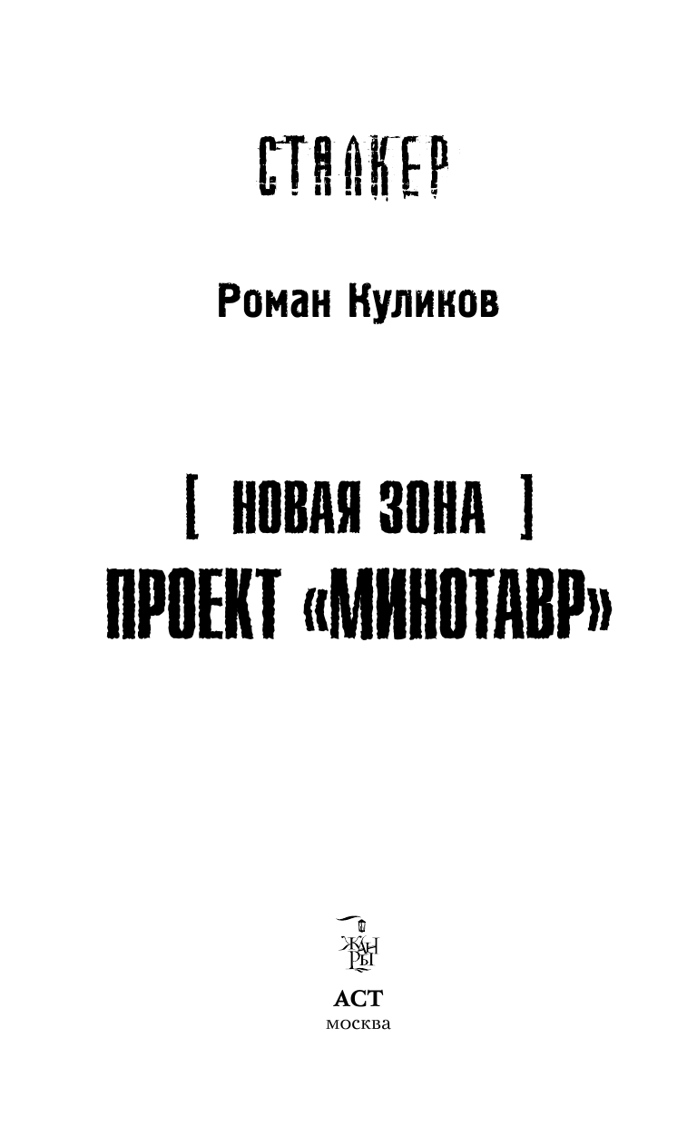 Куликов Роман Владимирович Новая Зона. Проект Минотавр - страница 3